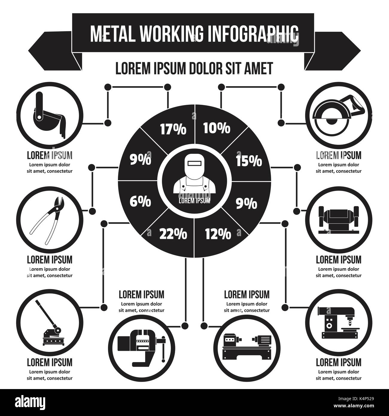 Metal working infographic, simple style Stock Vector Image & Art Alamy