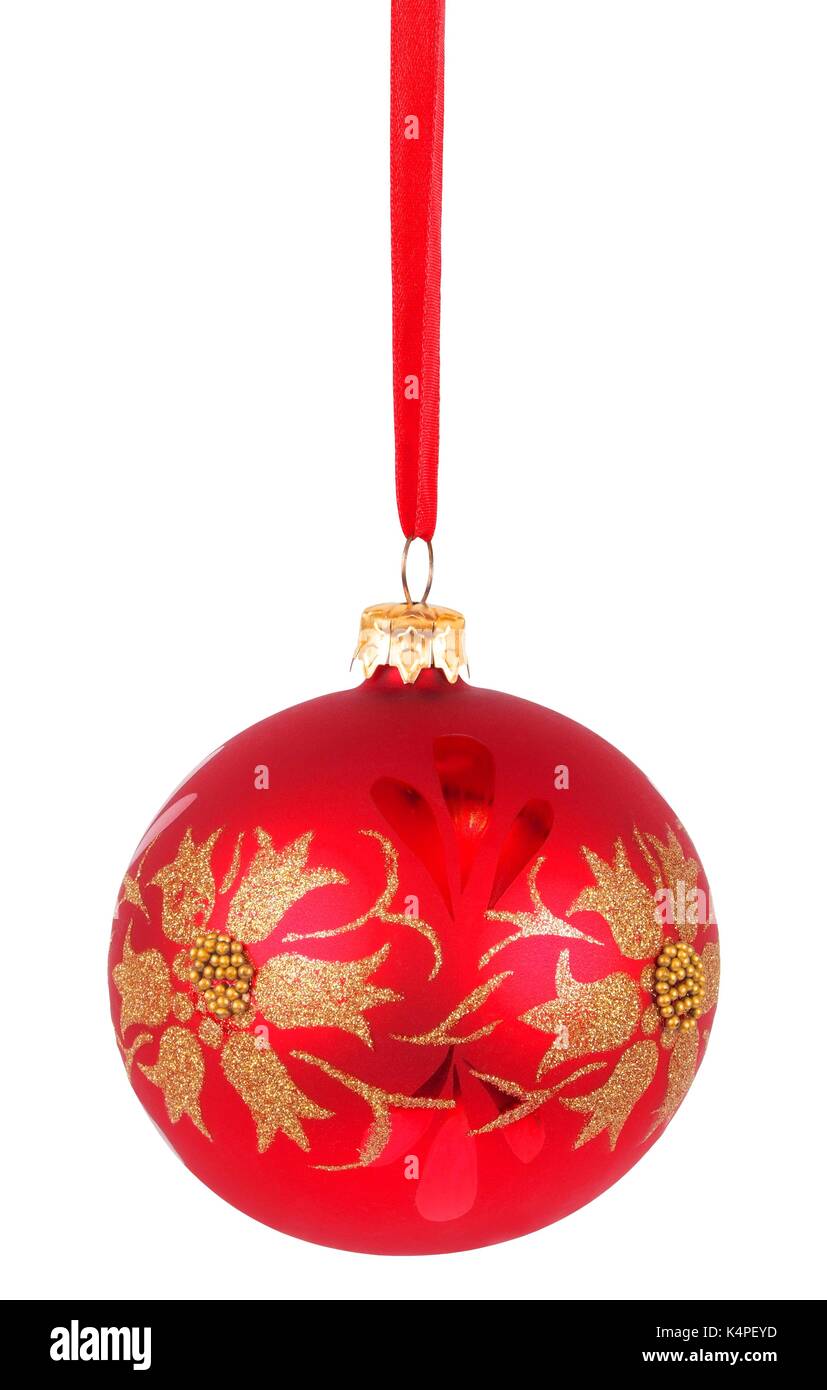 Christmas bauble isolated on white background Stock Photo - Alamy
