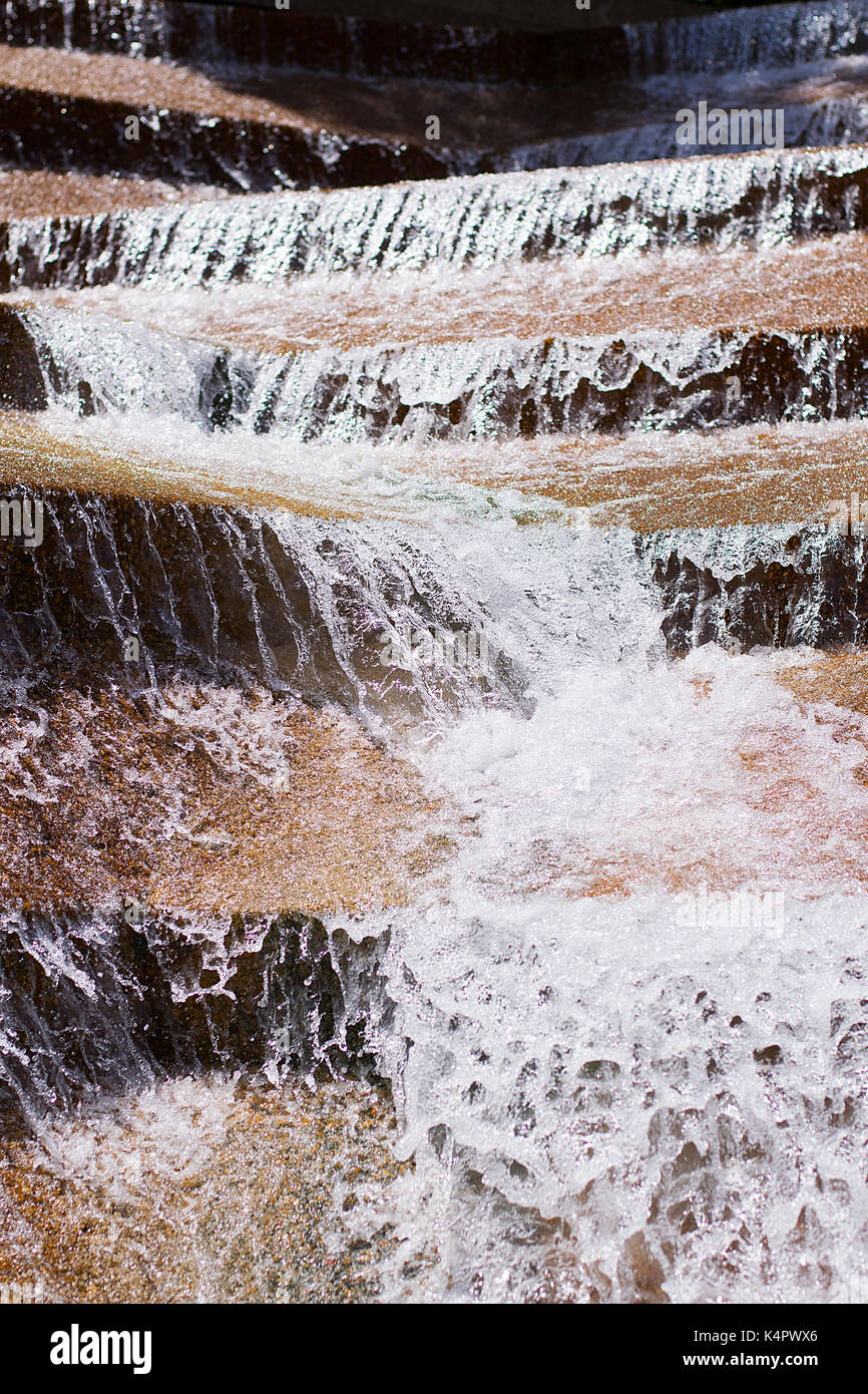 Photo Of Moving Water At The Fort Worth Water Gardens Stock Photo