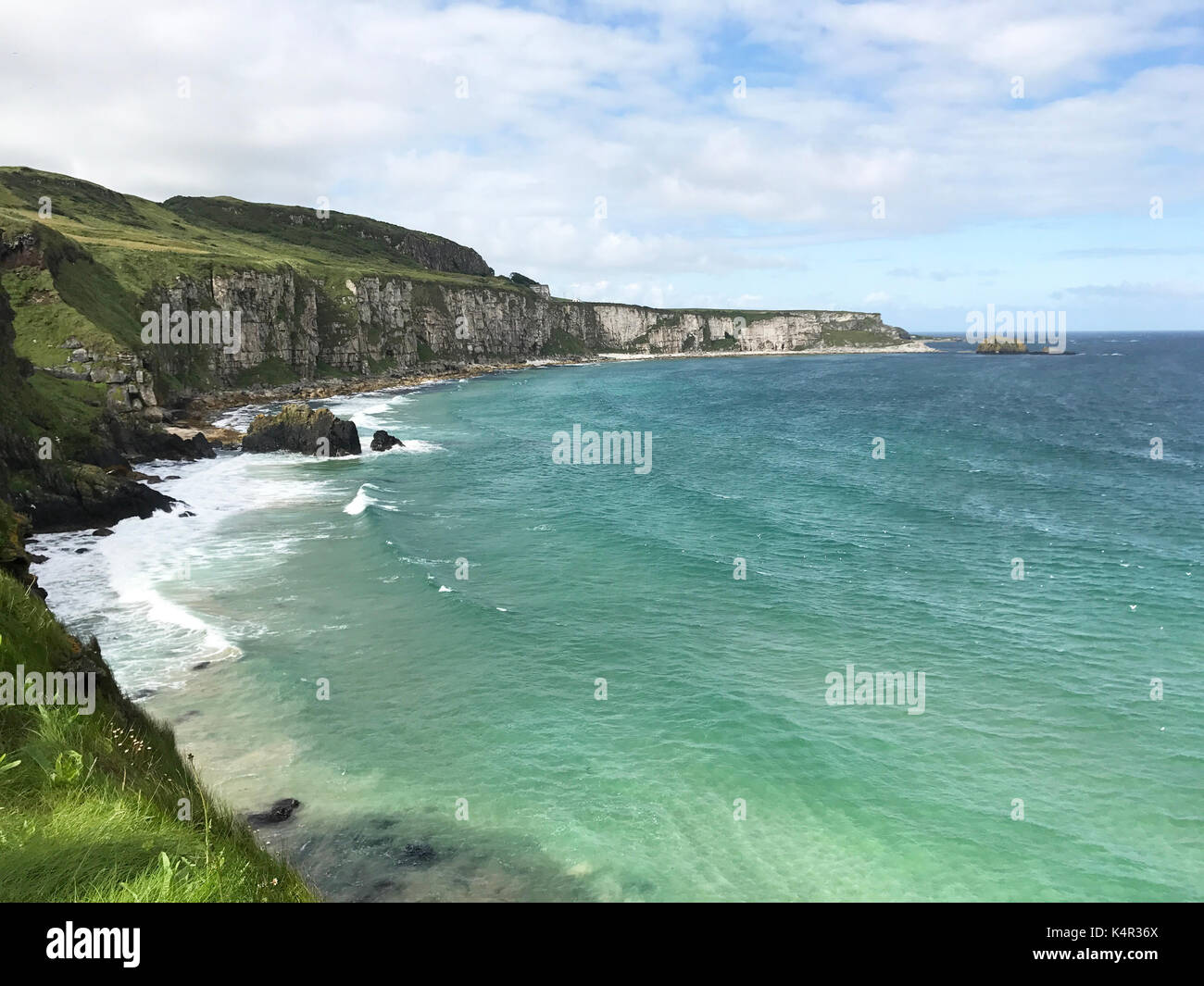 Northern Ireland path to carrick-a-rede Stock Photo