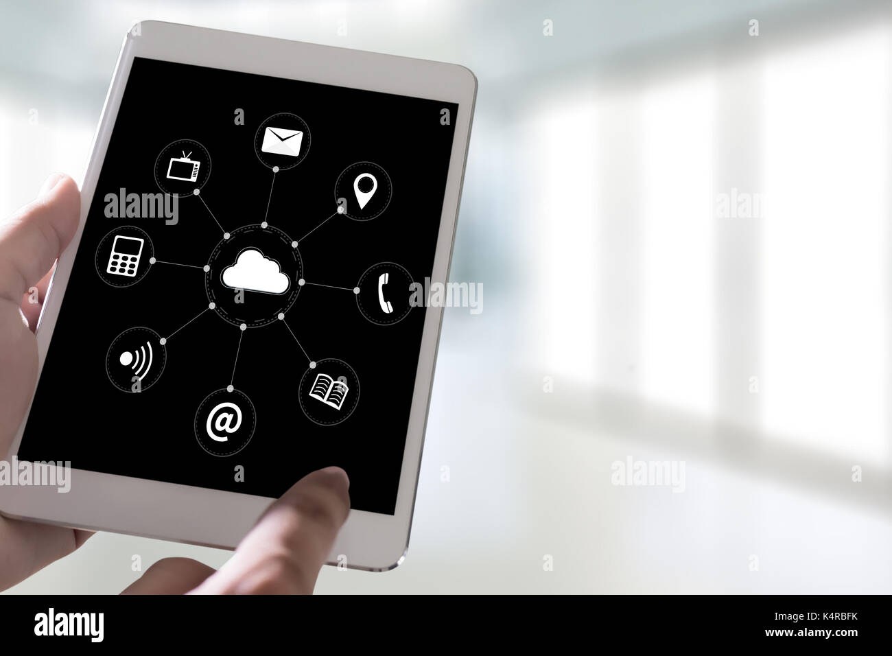 Cloud Computing diagram Network Data Storage Technology Service Stock ...