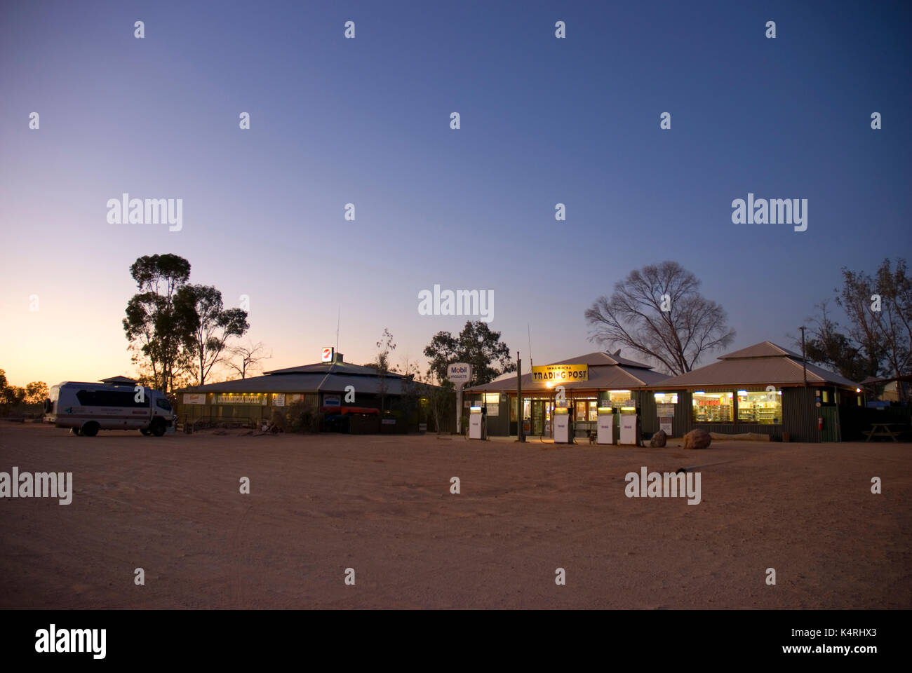 Australia, South Australia, Innamincka   An important service centre for outback travellers on the banks of Cooper's Creek. Stock Photo