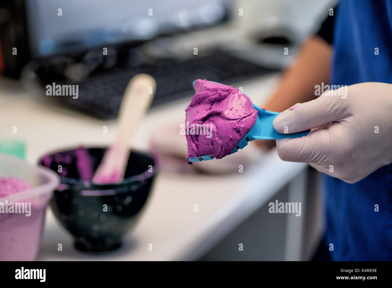 Mixed Dental Alginate Impression material used to make negative Stock Photo 157871994 Alamy