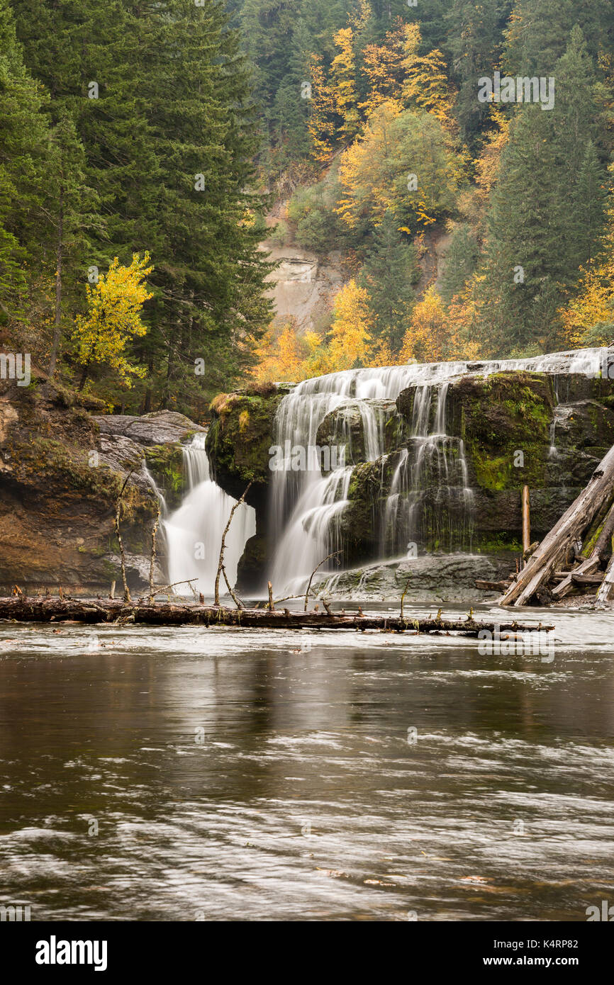 Lower Lewis Falls, located in the Gifford Pinchot National Forest