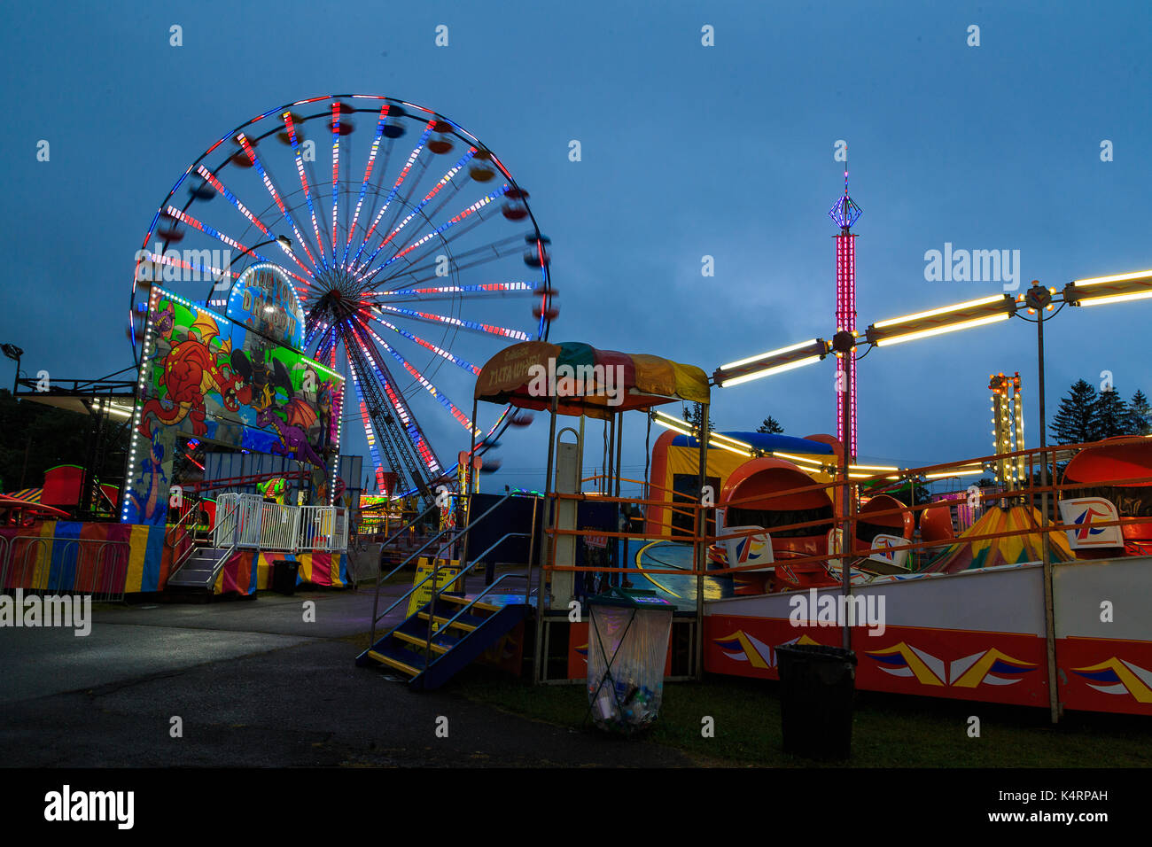 Hoosic Valley county Schaghticoke county fair with the lights