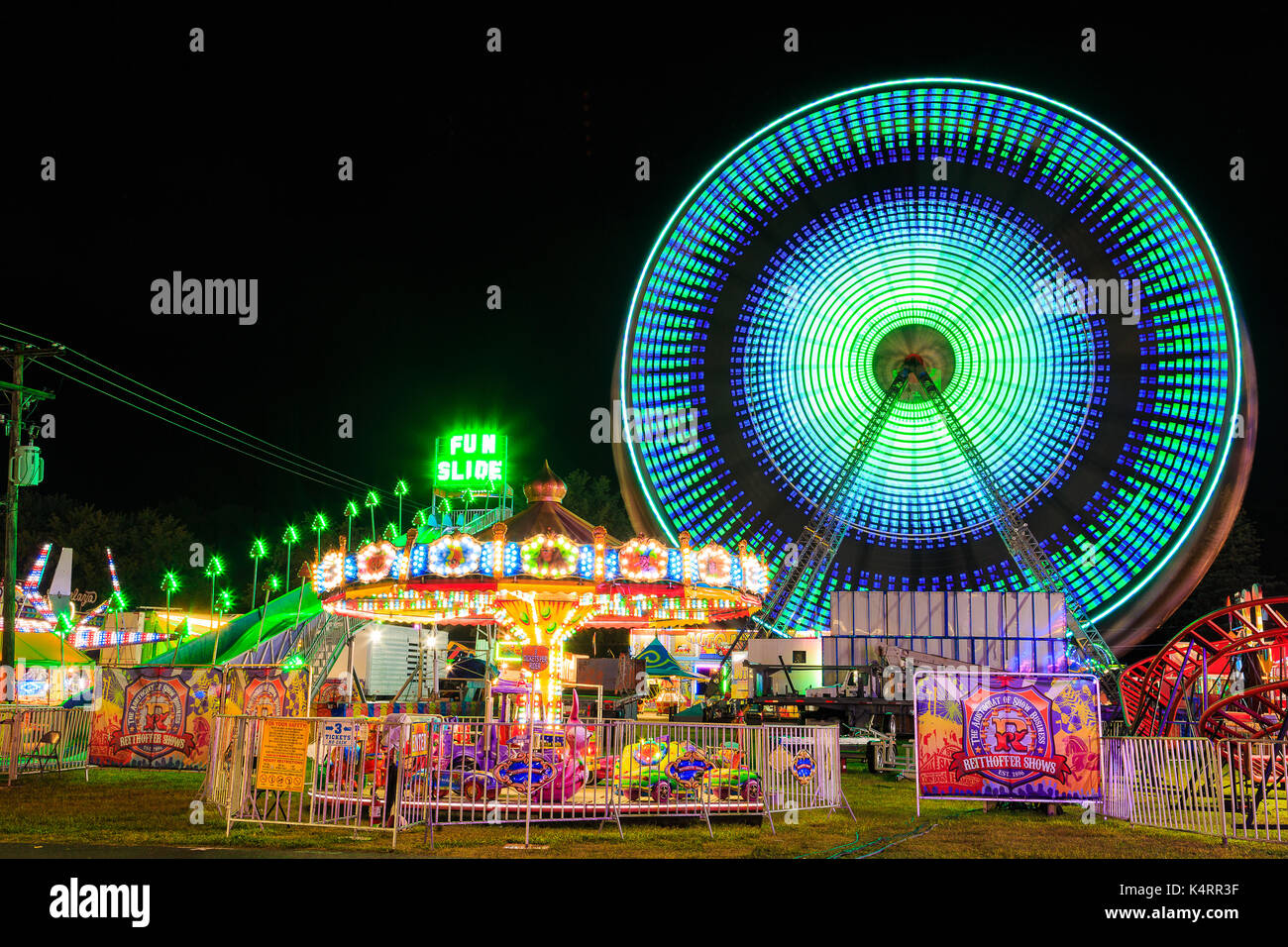 Schaghticoke Fair Hoosic Valley NY county fair after a rainstorm in summer Stock Photo Alamy