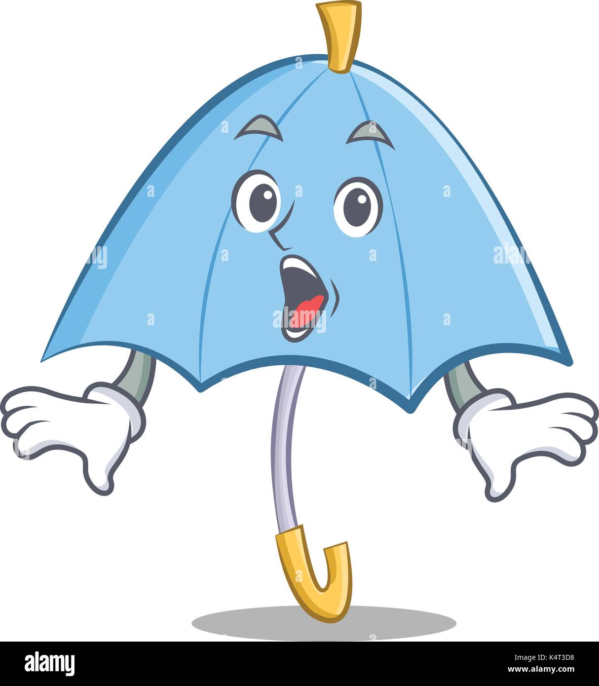 Surprised blue umbrella character cartoon Stock Vector Image & Art - Alamy