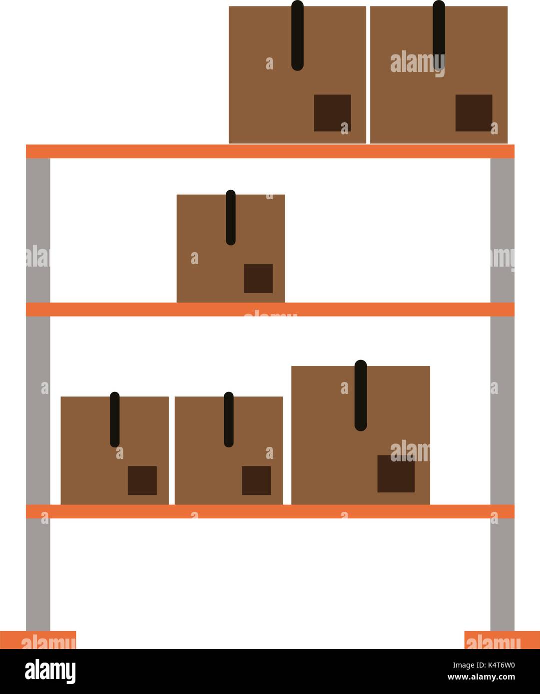 Shelves cardboard boxes icon hi-res stock photography and images - Alamy