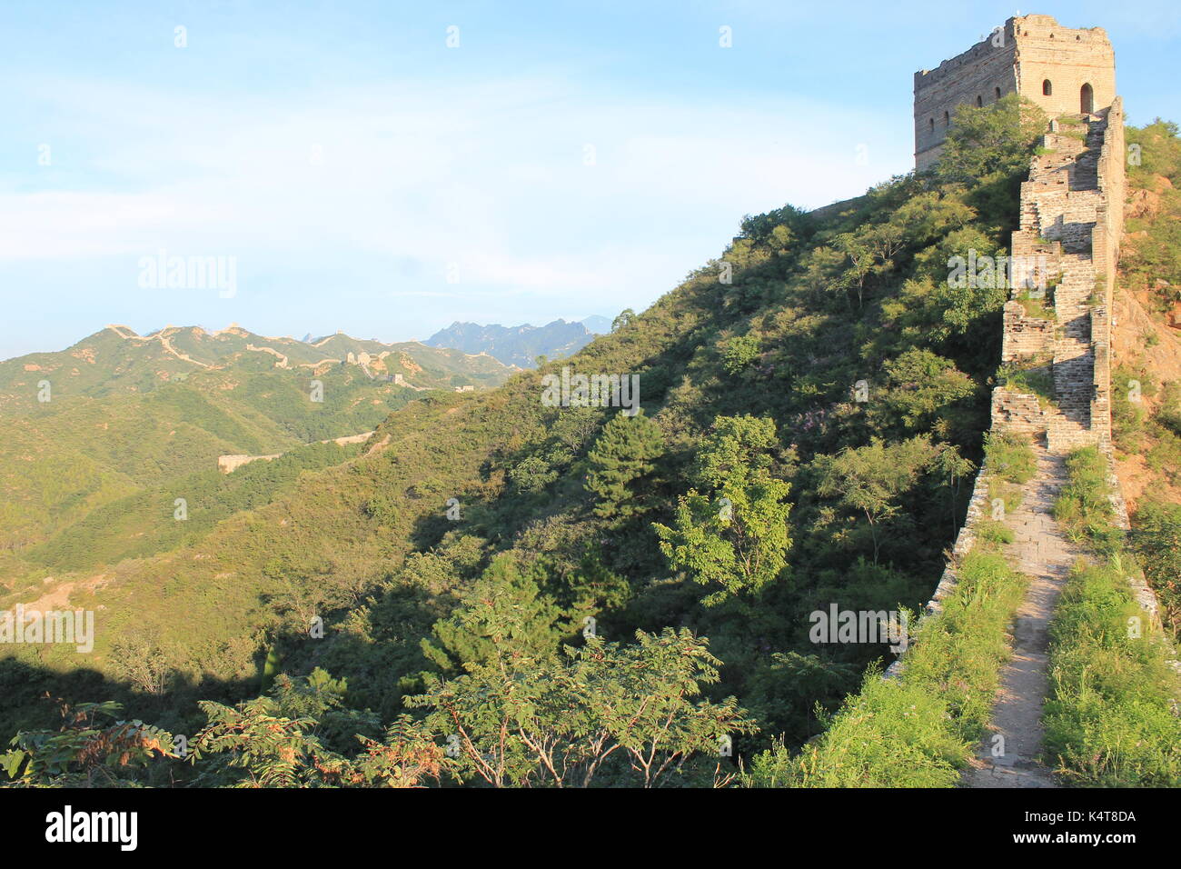 Great Wall China, Section of Jinshanling Stock Photo