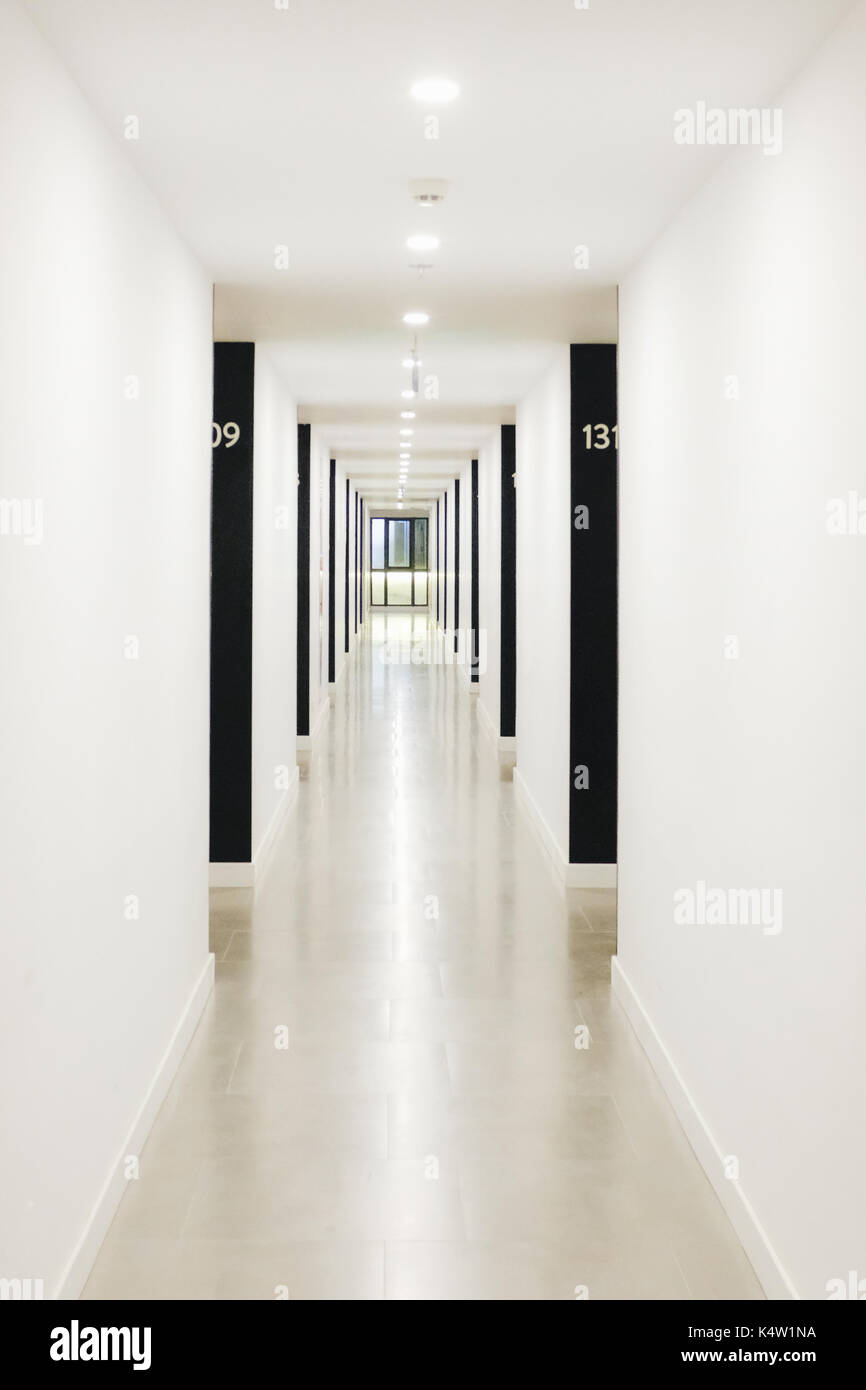 Modern Interior Corridor In A Hotel Building Stock Photo