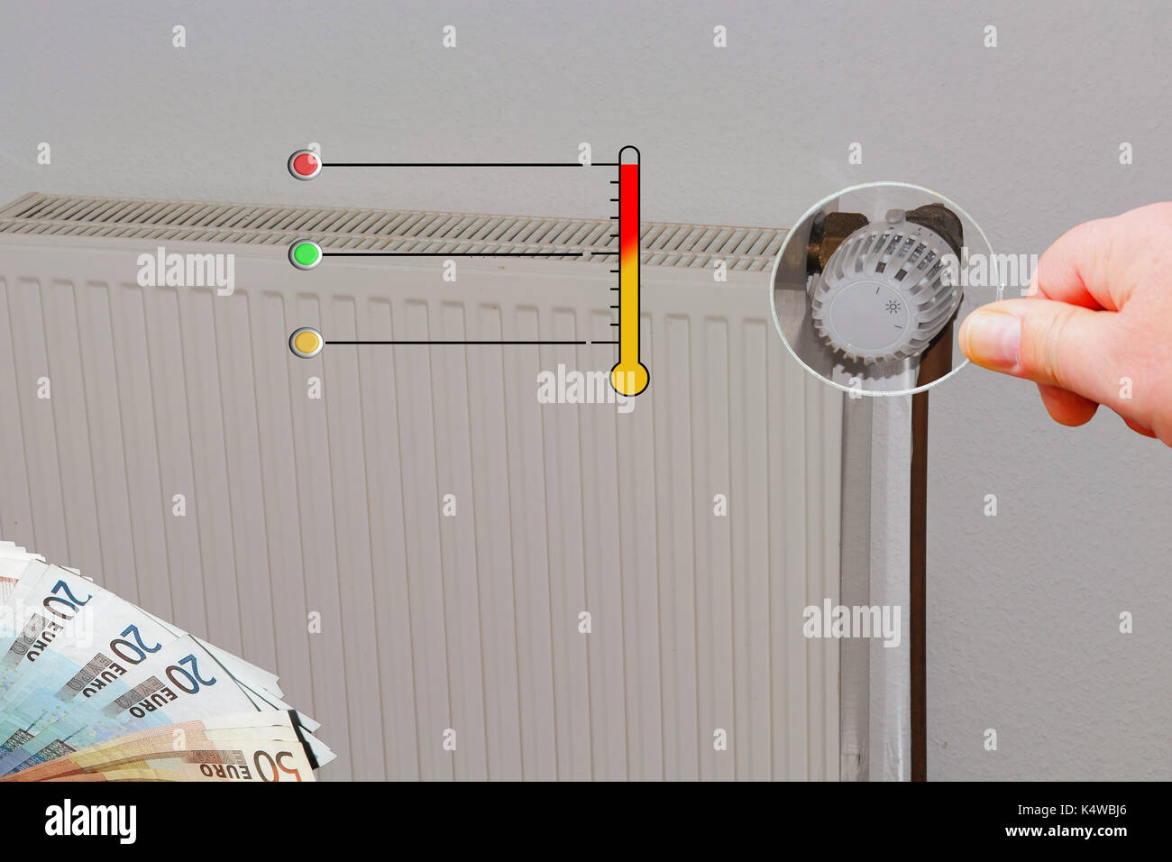 Save heating costs by using the correct temperature setting on the