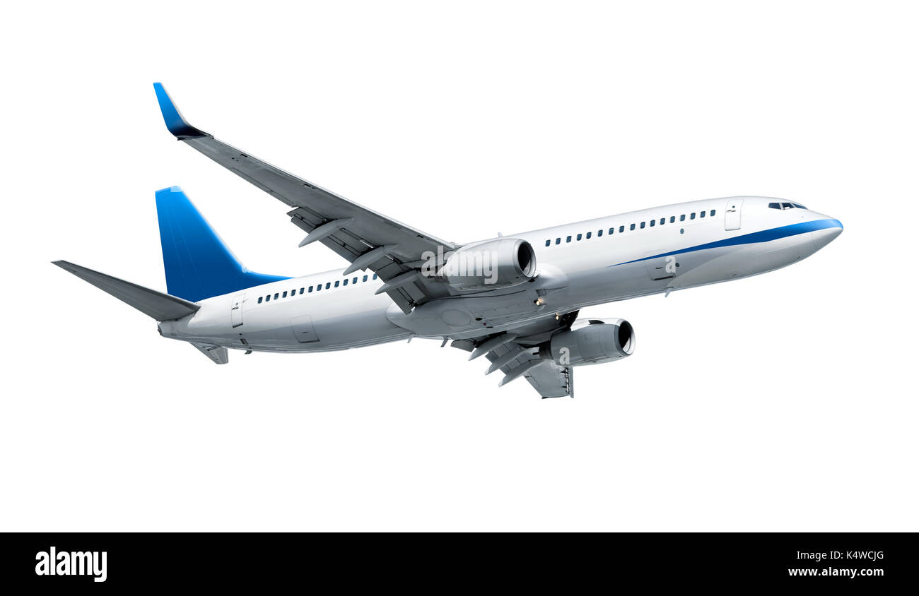 Airplane isolated on white background Stock Photo - Alamy