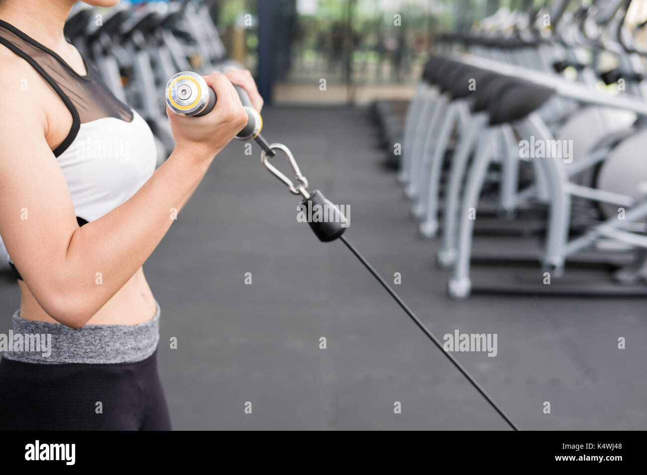Beautiful women working out in gym Stock Photo - Alamy