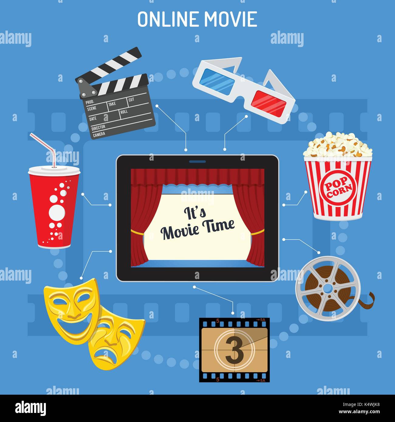 online movie concept Stock Vector Image & Art Alamy