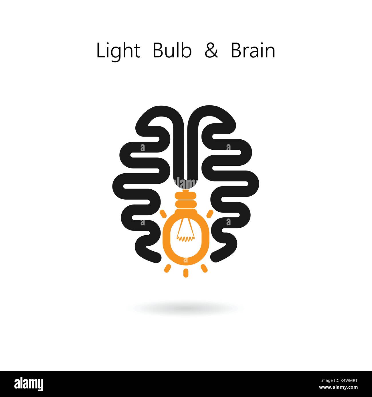 Creative light bulb and human brain abstract vector design banner template.Corporate business industrial creative logotype symbol. Business and indust Stock Vector