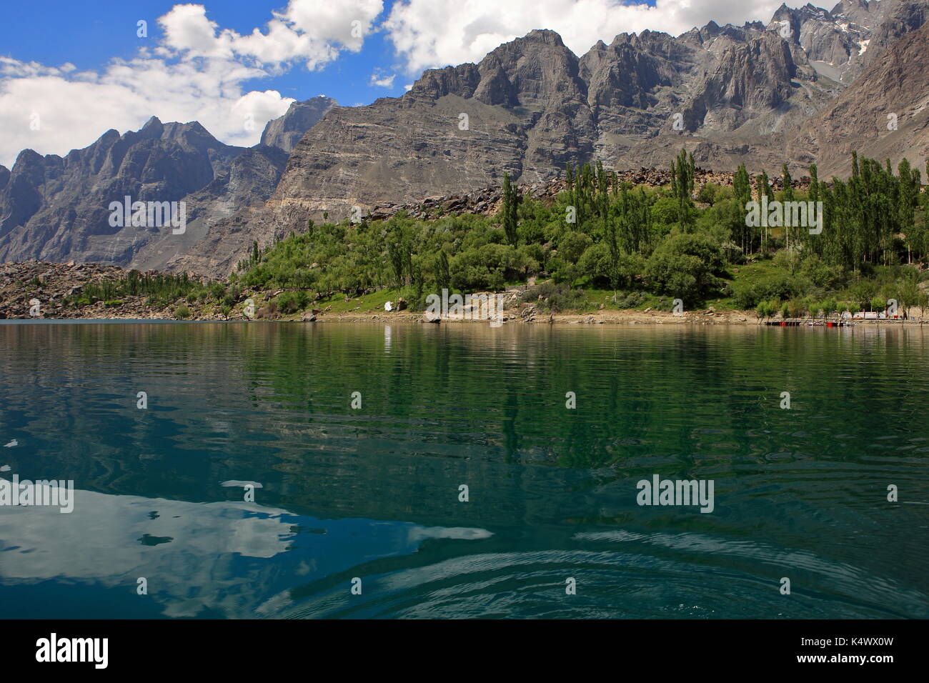 Lake, Kachura, Skardu, Pakistan. Stock Photo