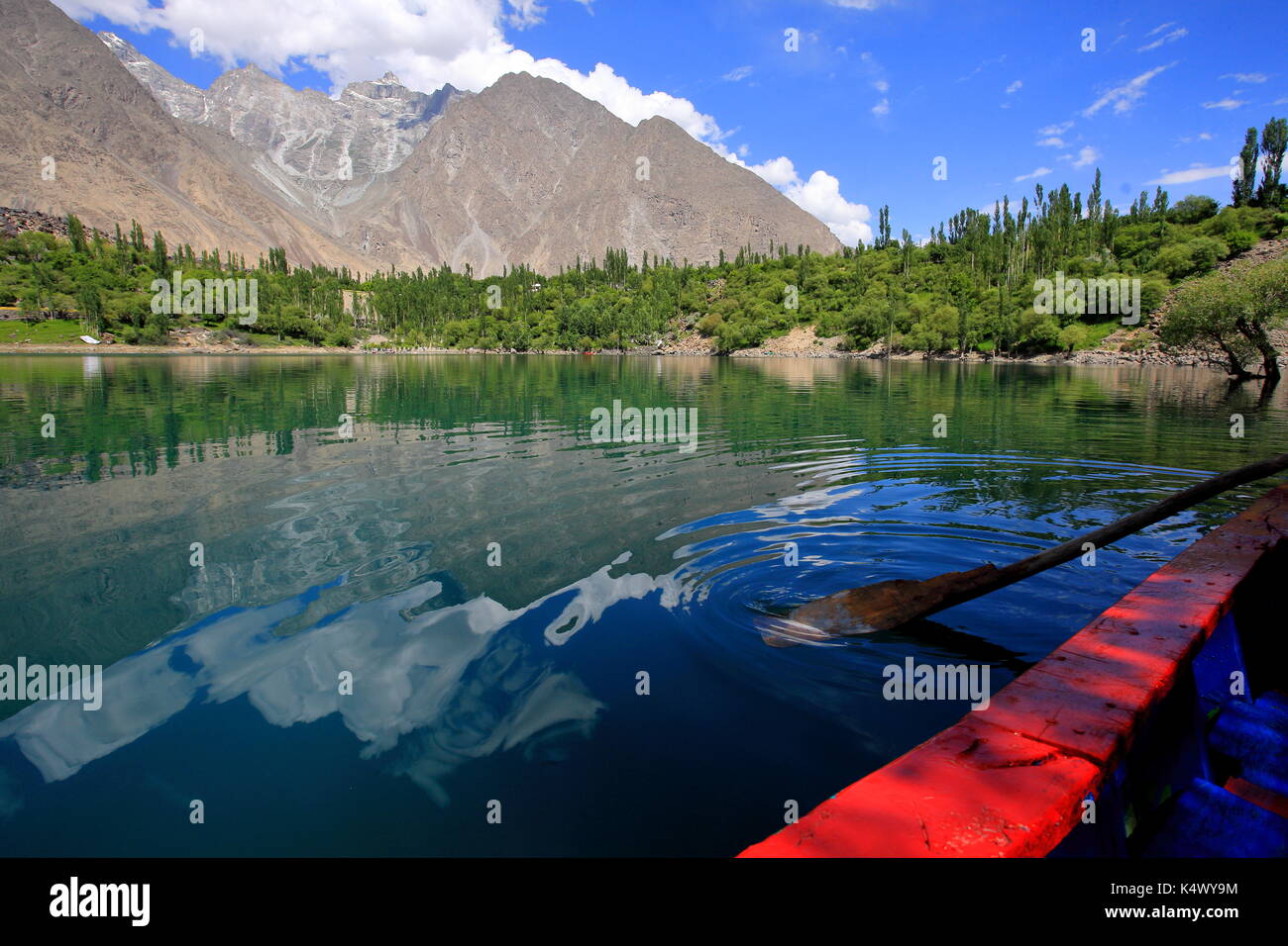 Lake, Kachura, Skardu, Pakistan. Stock Photo