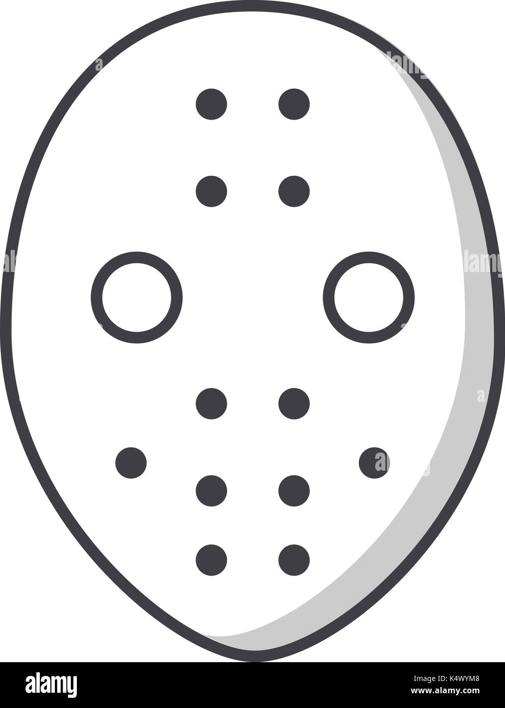 Hockey goalkeeper helmet icon , outline style Stock Vector Image & Art ...