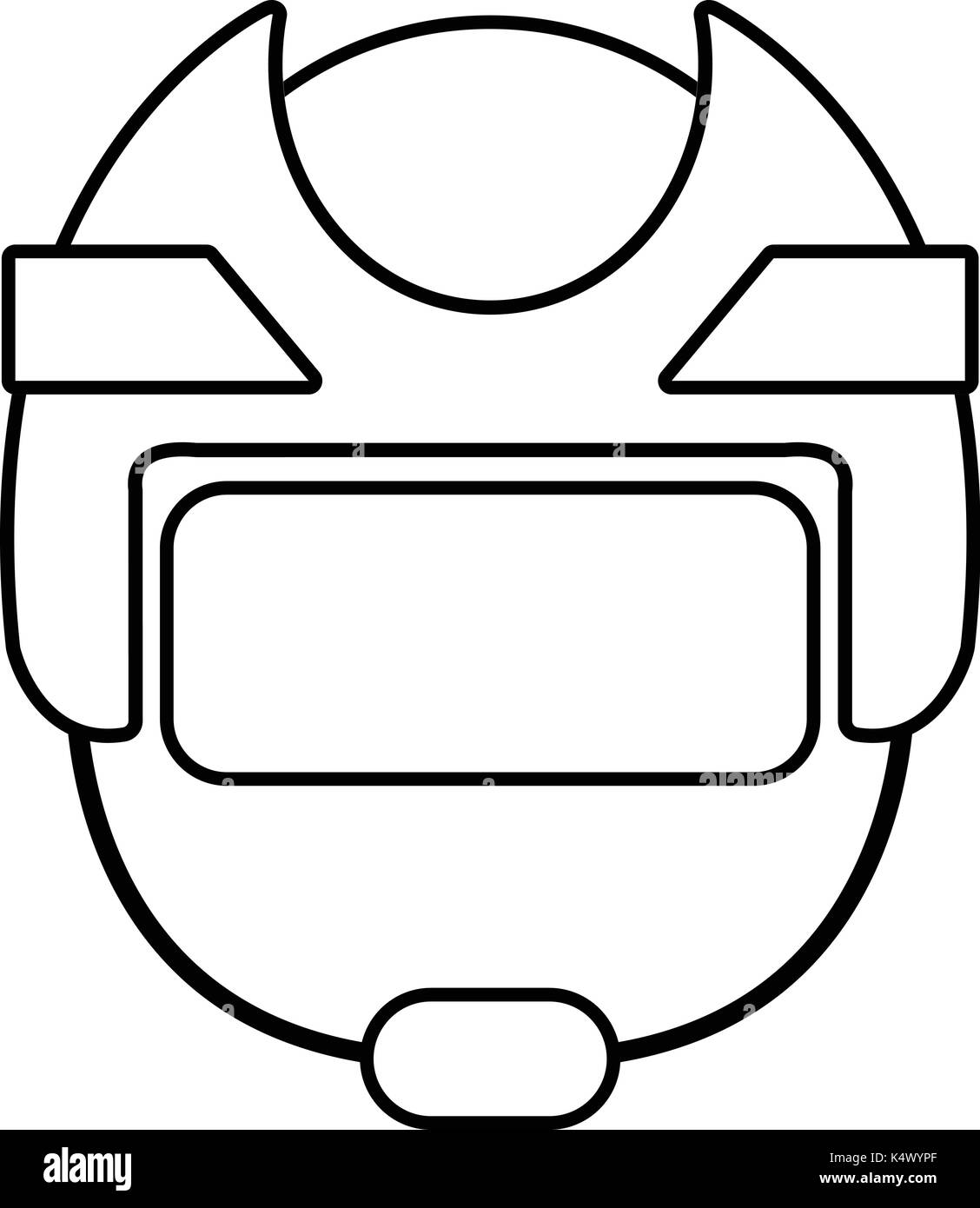 Hockey helmet icon , outline style Stock Vector Image & Art - Alamy