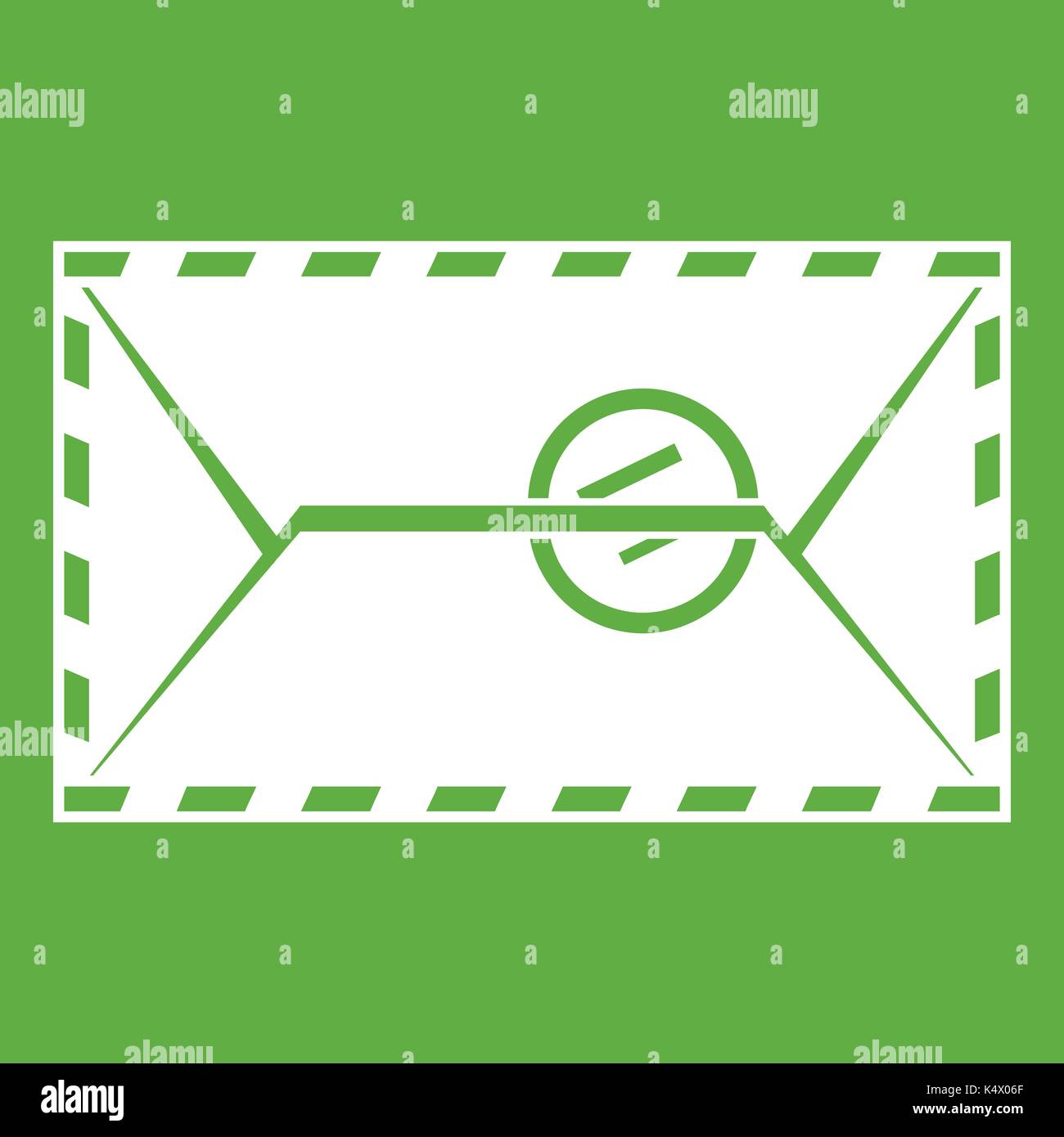 Mail envelope with a stamp icon green Stock Vector Image & Art - Alamy