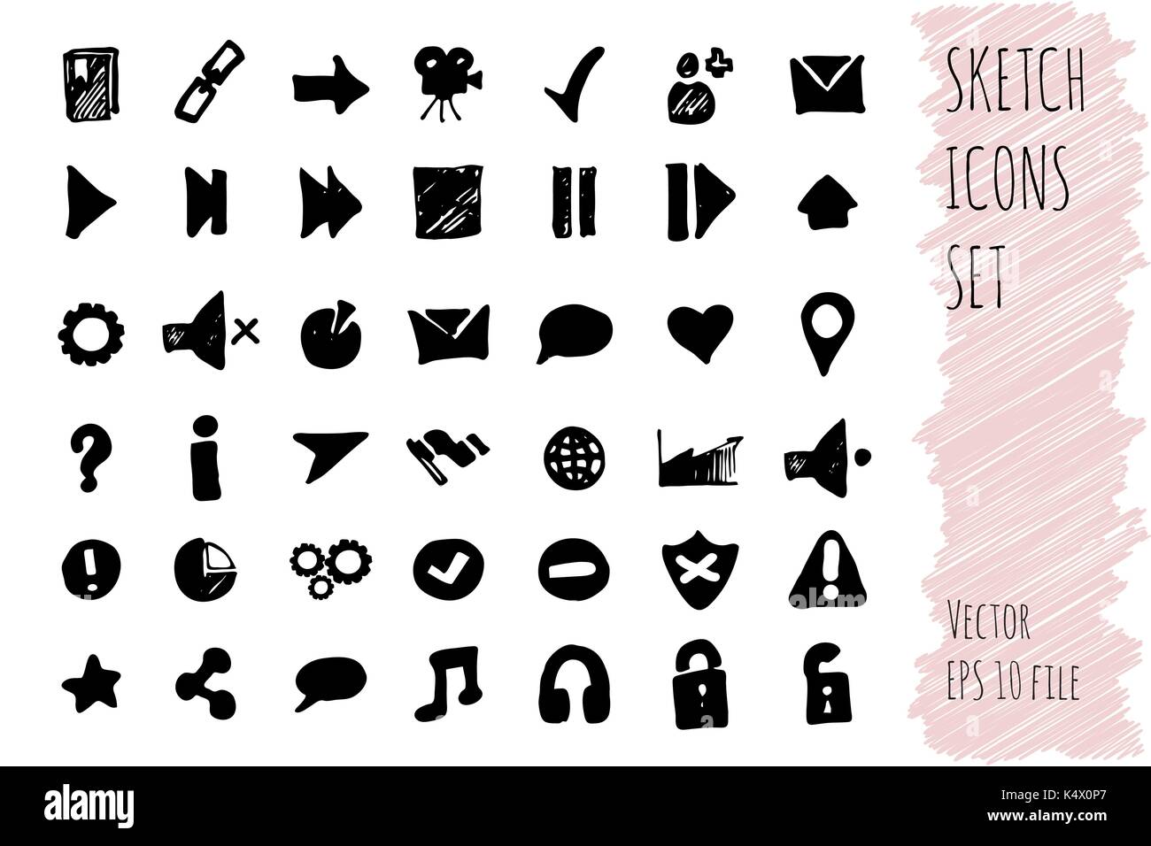 Hand draw doodle business icon set. collection of business icons ...