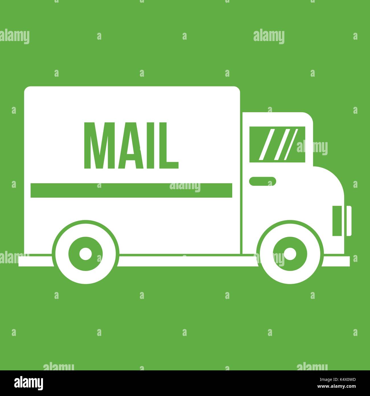 Mail truck icon green Stock Vector Image & Art Alamy