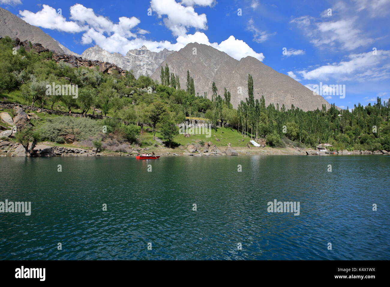 Lake, Kachura, Skardu, Pakistan. Stock Photo