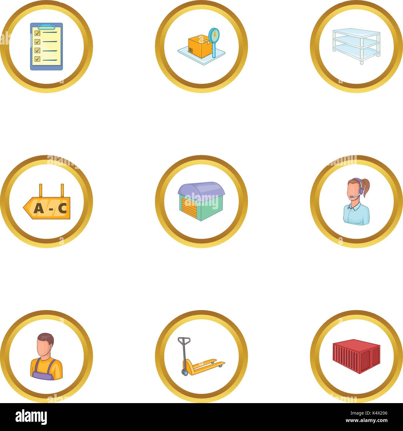Storage icons set, cartoon style Stock Vector Image & Art - Alamy