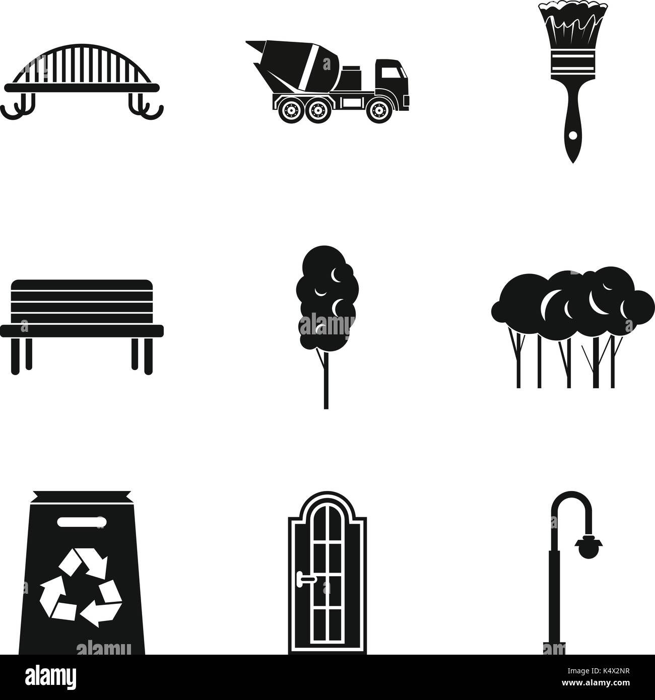 Design of the park icons set, simple style Stock Vector Image & Art - Alamy