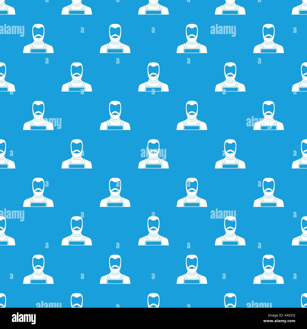 Blacksmith pattern seamless blue Stock Vector