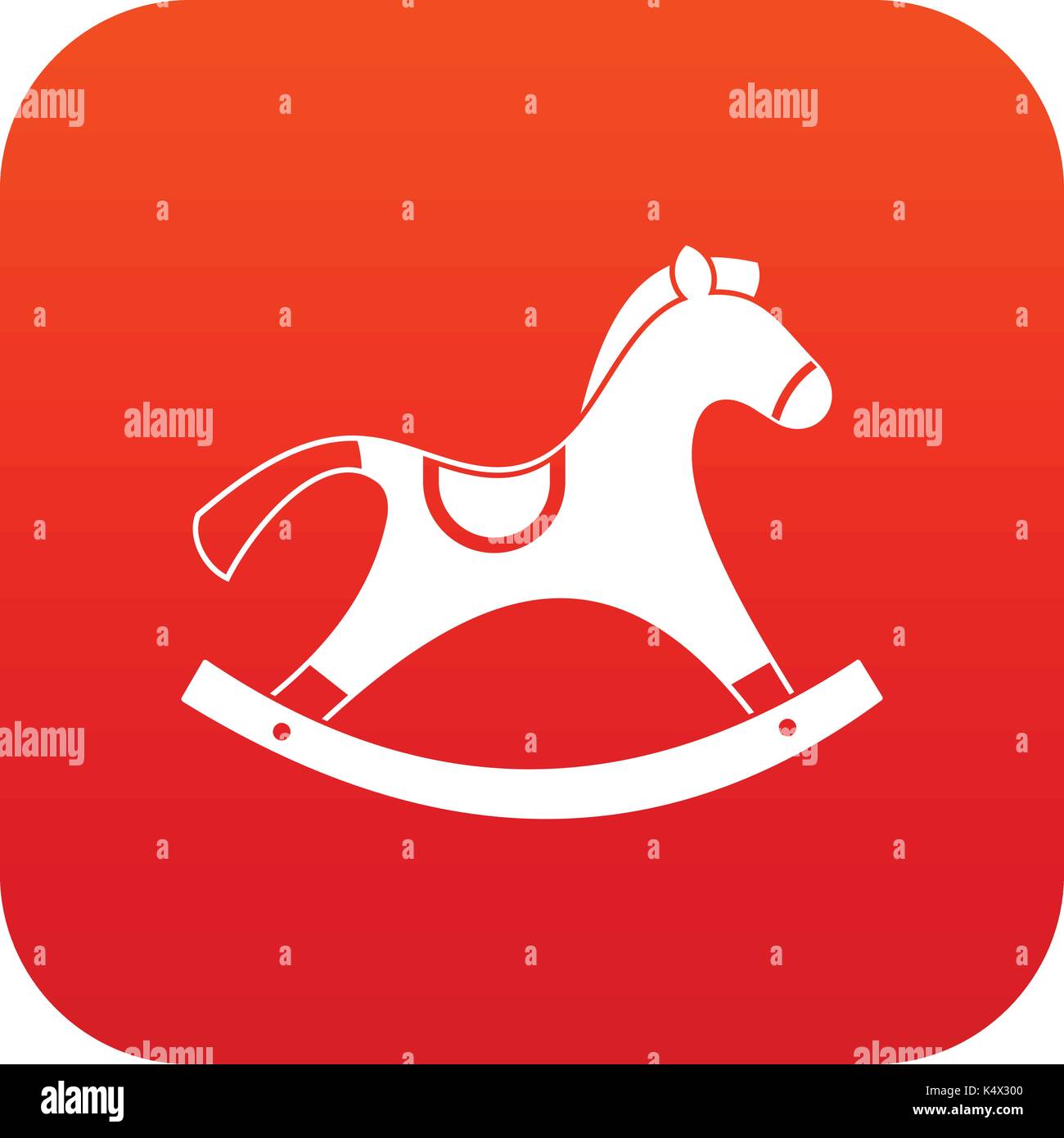 Rocking horse icon digital red Stock Vector Image & Art - Alamy