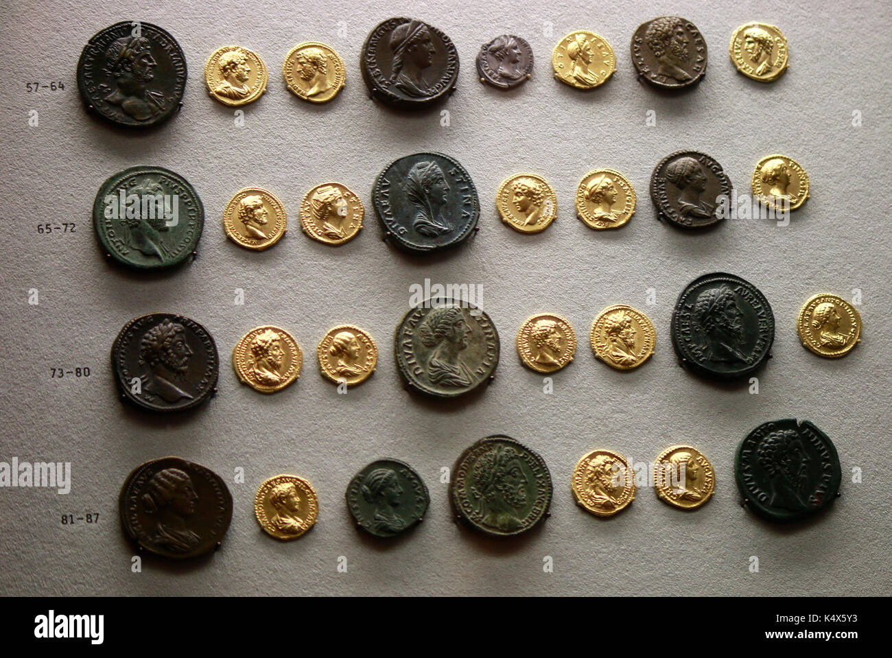Muenzen, Geld, Roemisches Reich, Berlin. Stock Photo