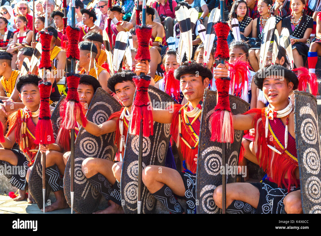 Performers gathered at the Hornbill Festival, Kohima, Nagaland, India