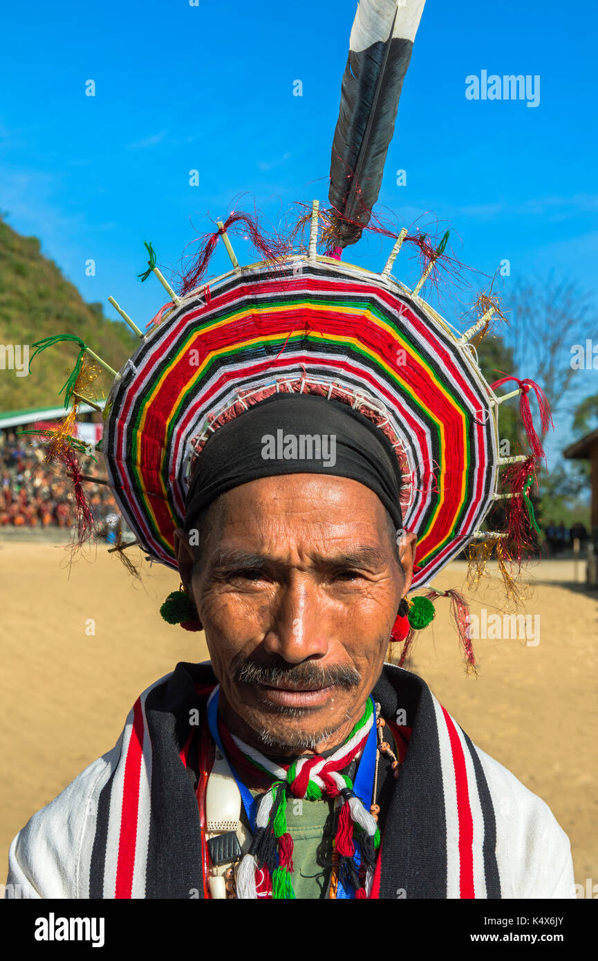 Tribes men at the Hornbill Festival, Kohima, Nagaland, India Stock ...