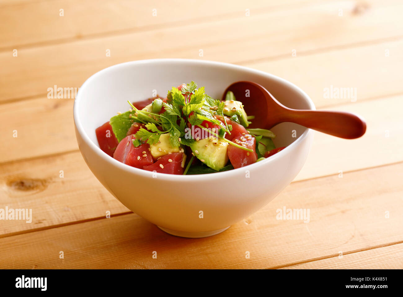 Japanese style tuna and avocado bowl Stock Photo Alamy