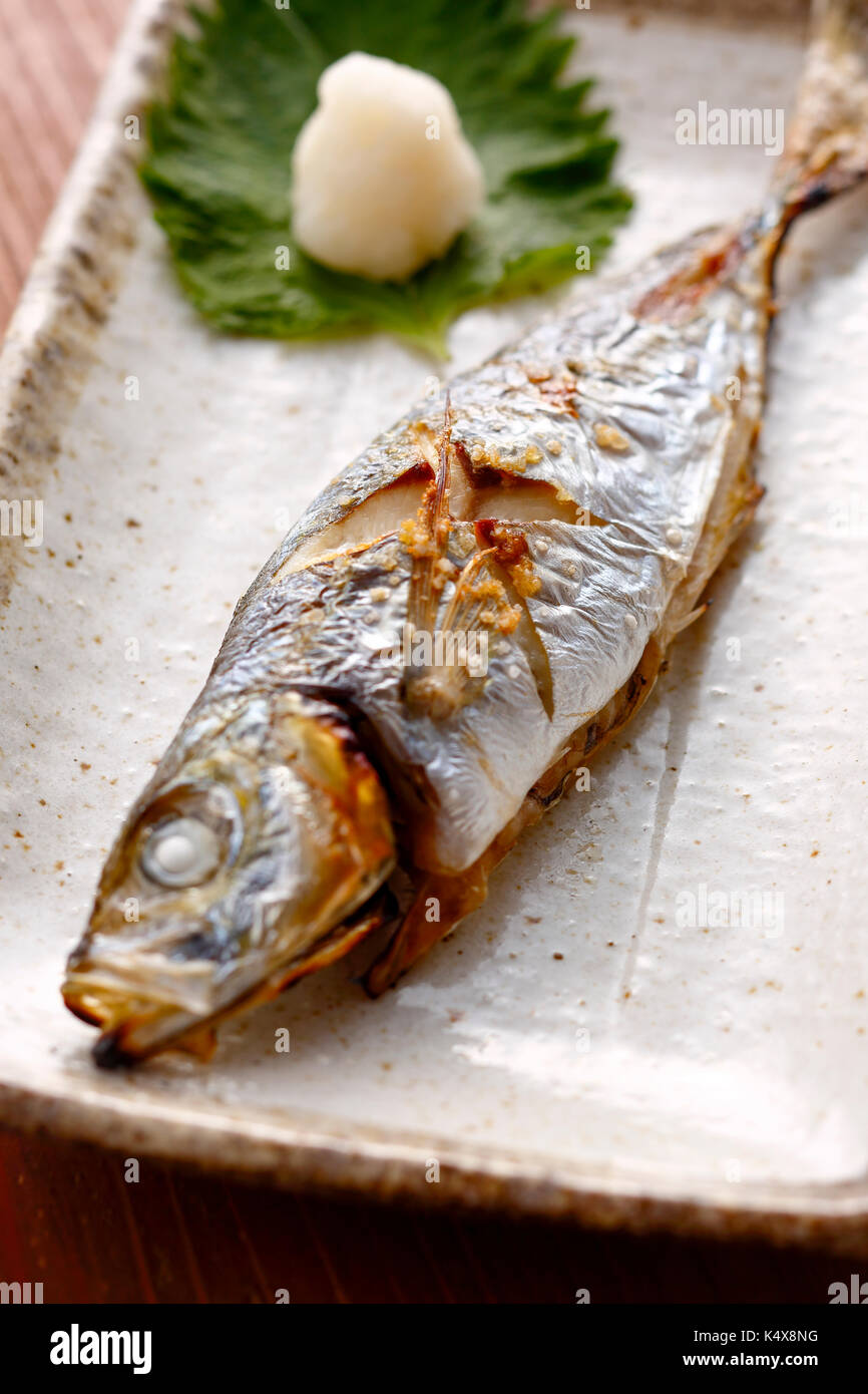 Japanese style grilled fish Stock Photo Alamy