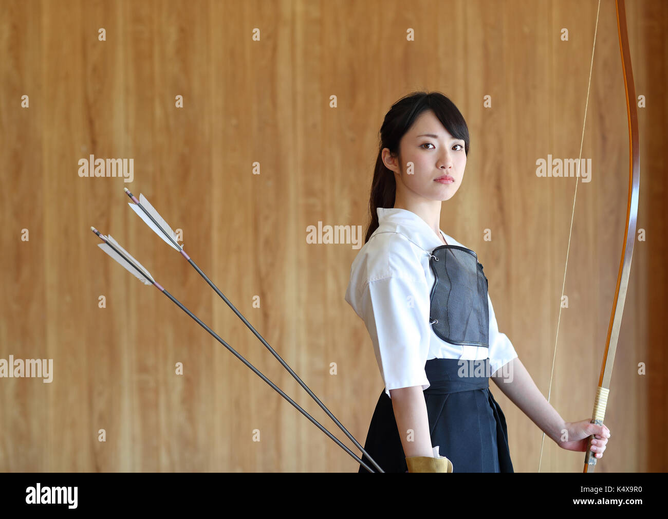 Japanese traditional archery athlete portrait Stock Photo Alamy