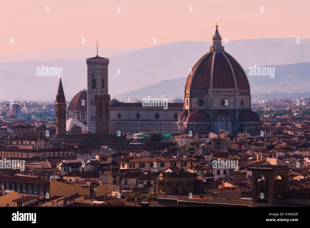 Florence, Florence Province, Tuscany, Italy.  The Duomo, or cathedral.  Basilica di Santa Maria del Fiore.  Part of the UNESCO World Heritage Site of  Stock Photo