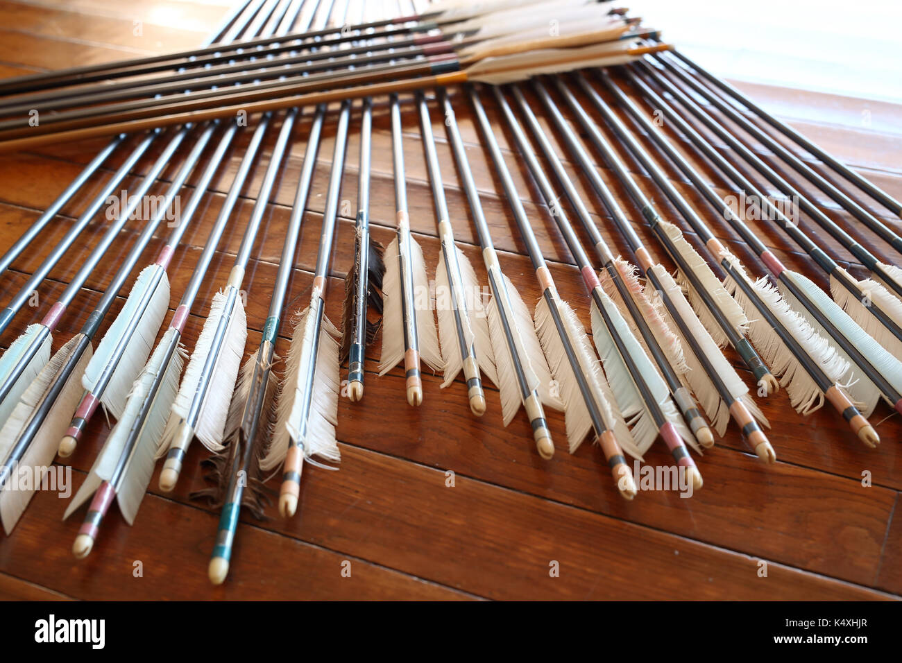 Japanese traditional archery arrows Stock Photo Alamy