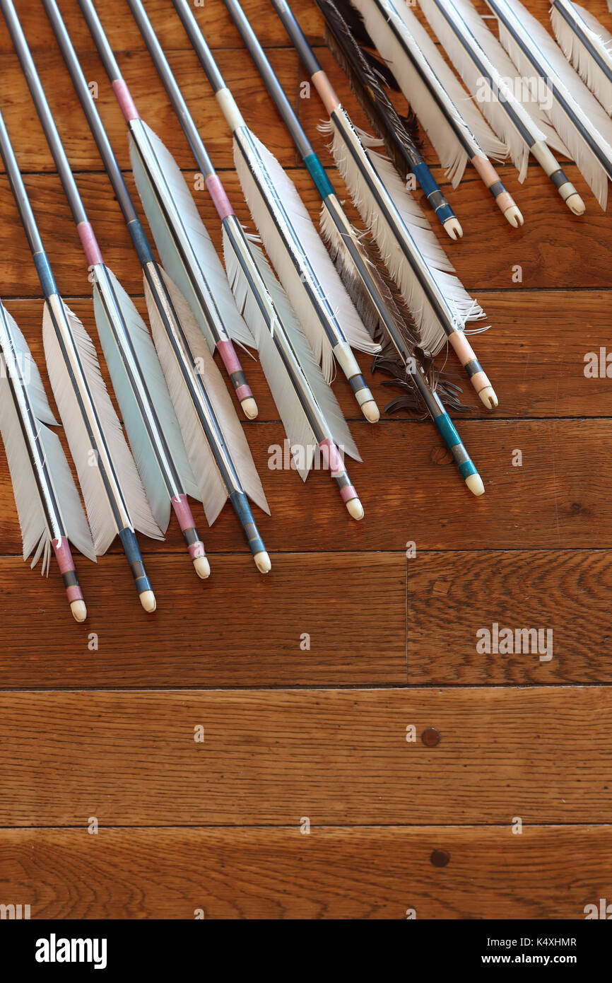 Japanese traditional archery arrows Stock Photo Alamy