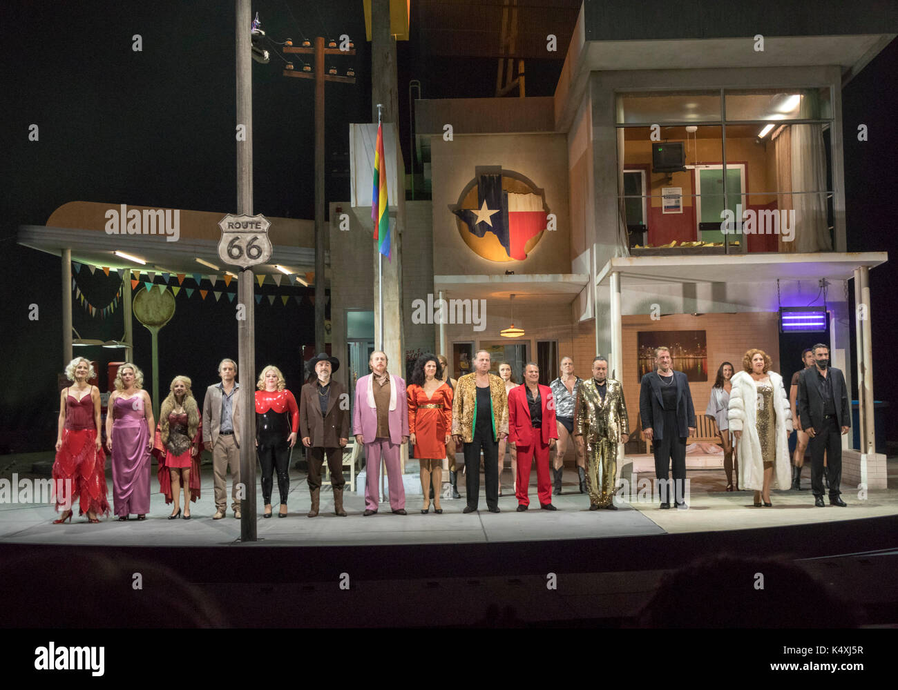 The Cast Taking A Curtain Call At Wagner S Rheingold Bayreuth Opera Stock Photo Alamy