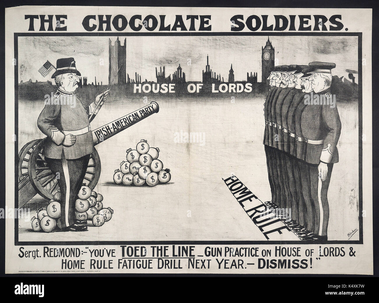 The Chocolate Soldiers. British Political Posters, c1905c1910 Stock