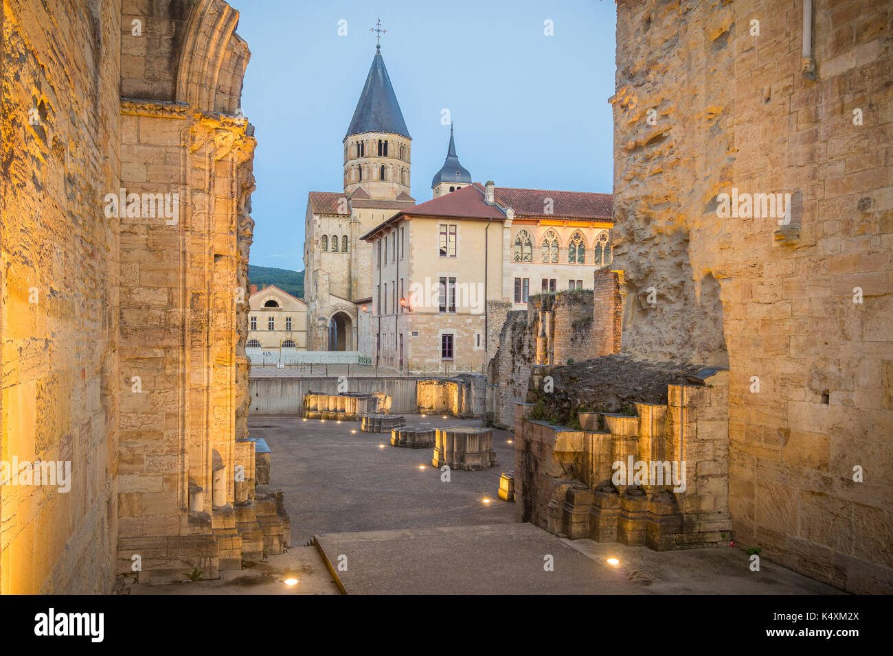 View of the Abbey Church of Cluny, Burgundy France Stock Photo