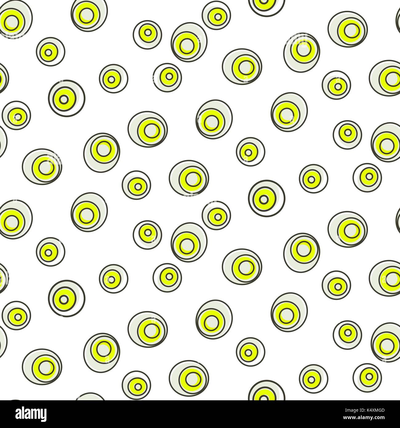 Retro abstract 50s circle dots geo seamless vector pattern. Stock Vector
