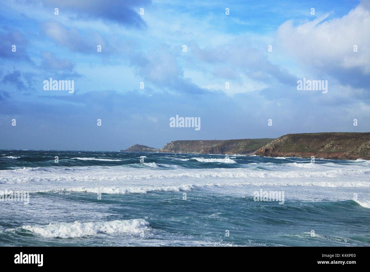 Looking towards Cape Cornwall - John Gollop Stock Photo