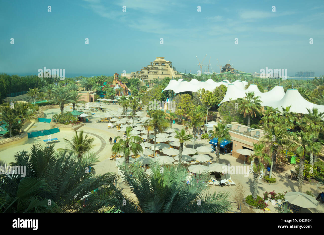 DUBAI, UAE - MARCH 23, 2017: Tha Waterpark on the Palm Island Stock Photo