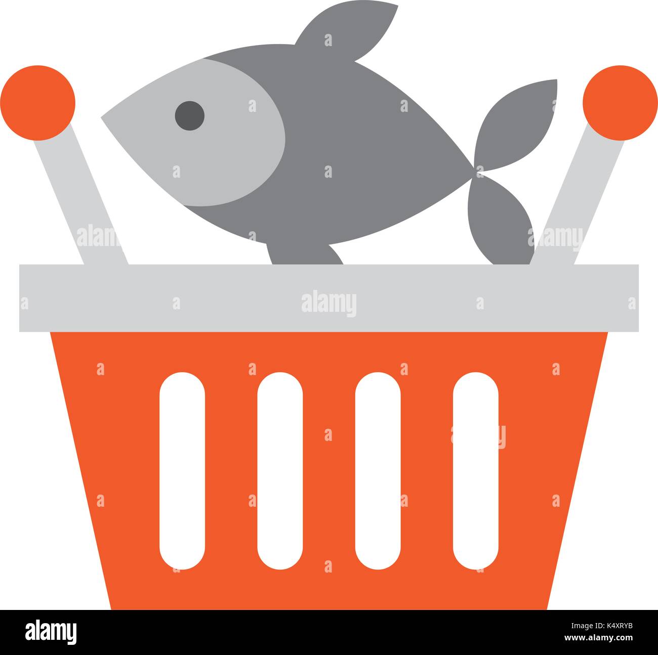basket shopping fresh fish market seafood Stock Vector Image & Art Alamy