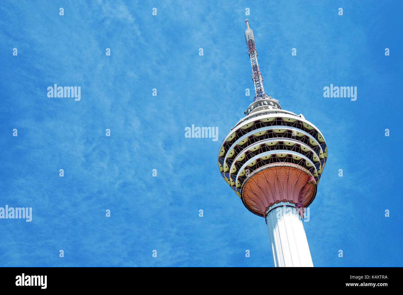 KUALA LUMPUR - MAY 18: Kuala Lumpur Tower (Menara) on May 18, 2013 in Kuala Lumpur, Malaysia. The tower reaches 421 m, which currently makes it the se Stock Photo