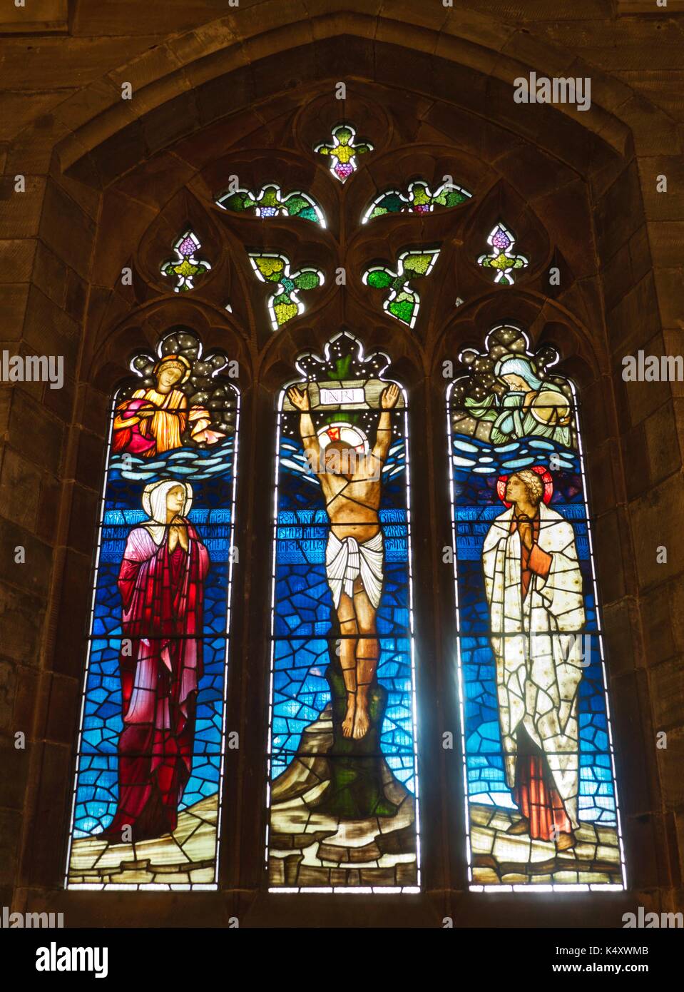 Stained glass windows by Edward BurneJones, Church of All Hallows