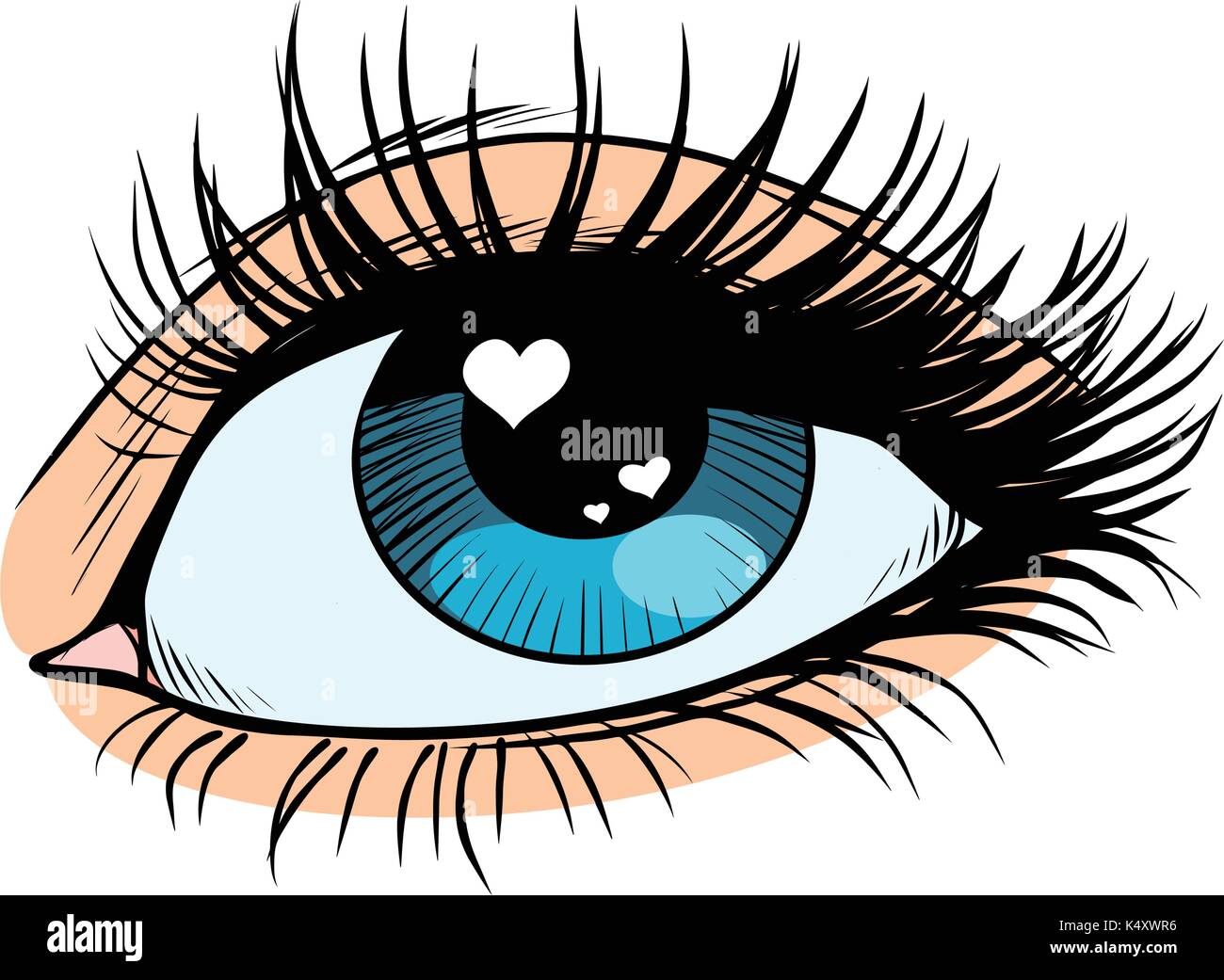 Heart glare in the eye Stock Vector